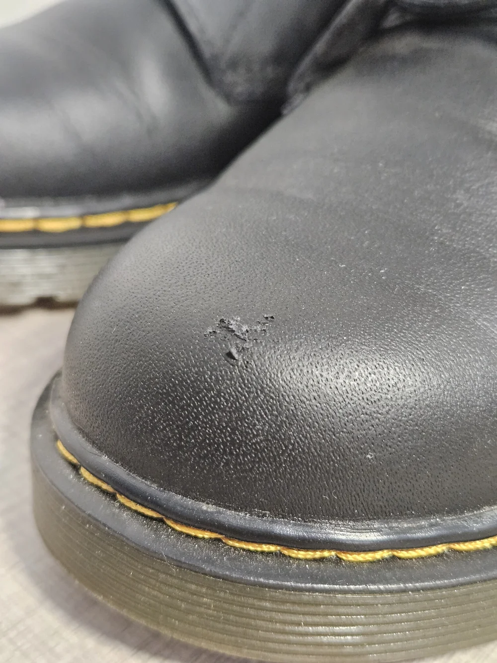 Dr. Martens Black Leather Side Zip Combat Boots Size 4 Youth / 6 Women's Fit